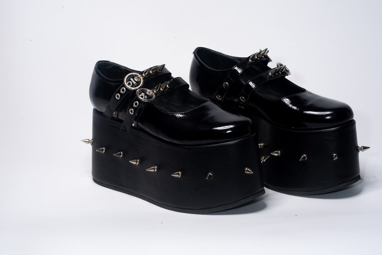 Plataforma 10 Cm Black Charol con puntas