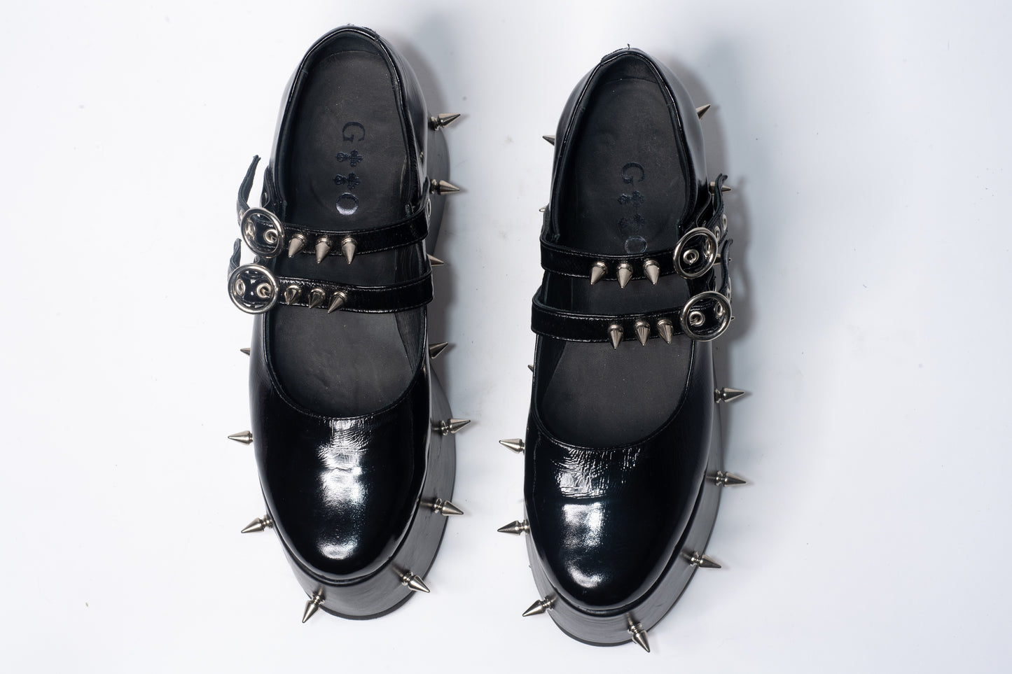 Plataforma 10 Cm Black Charol con puntas