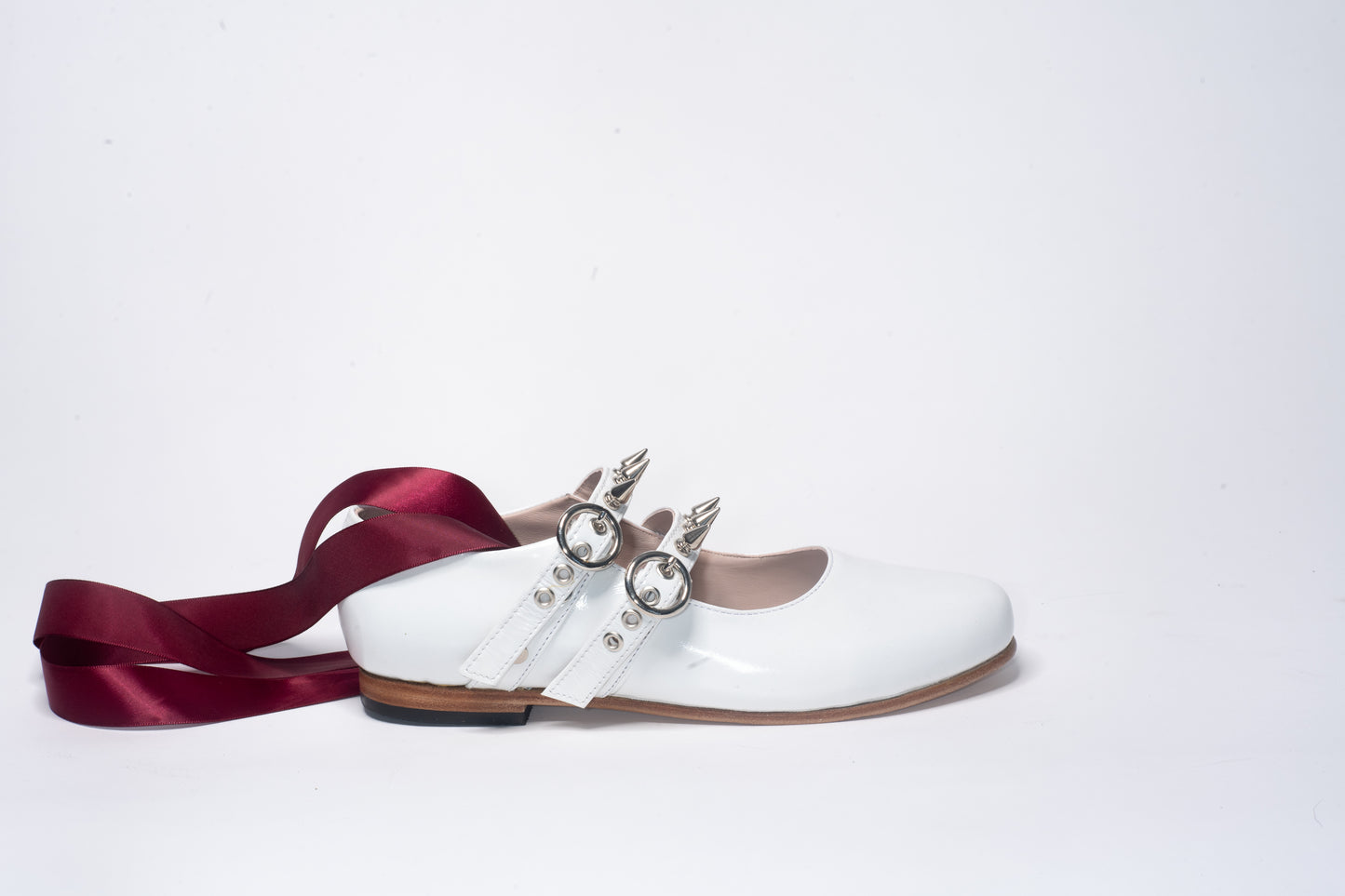 Ballerinas White GHOES cinta burdeo