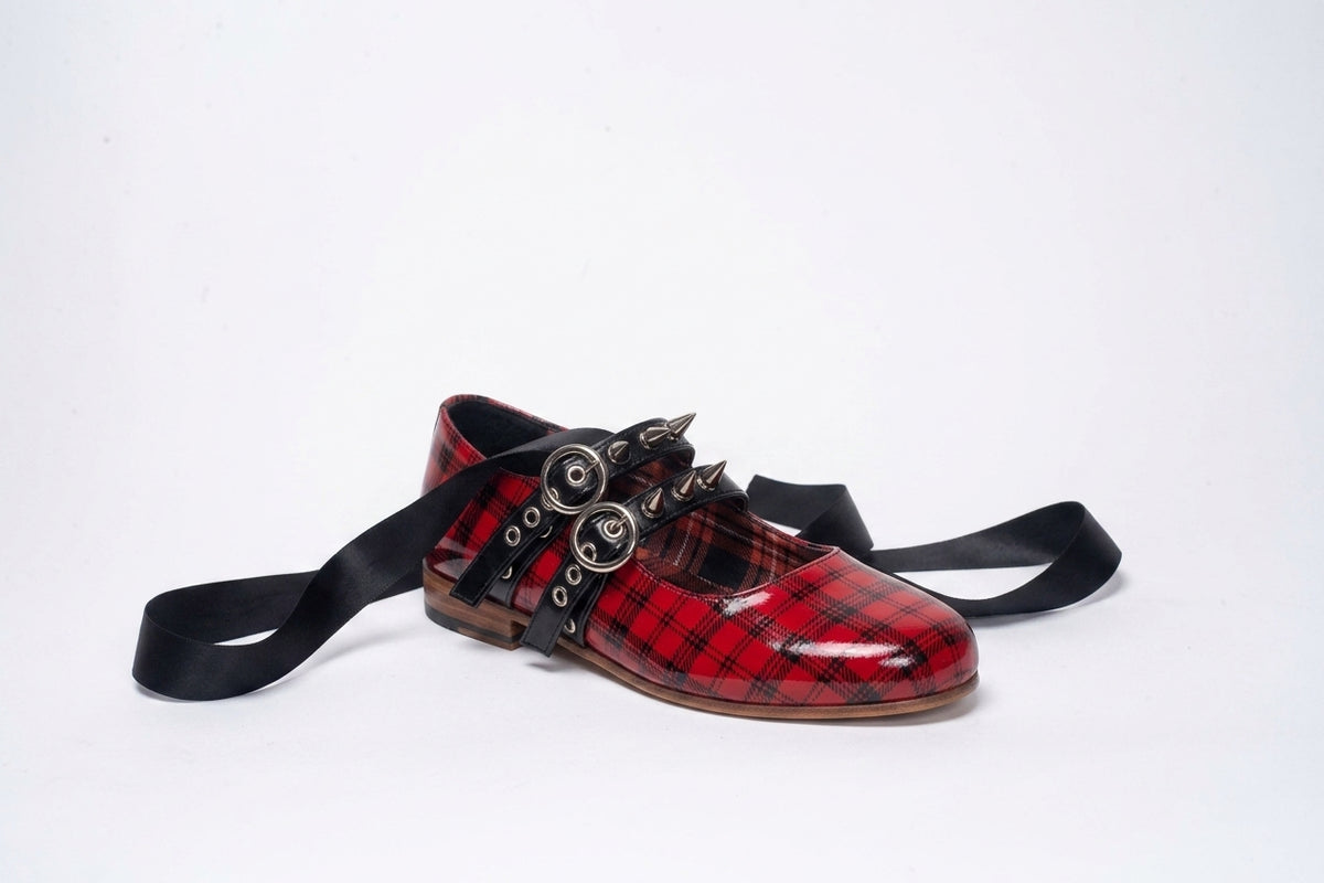 Ballerinas Escocés roja