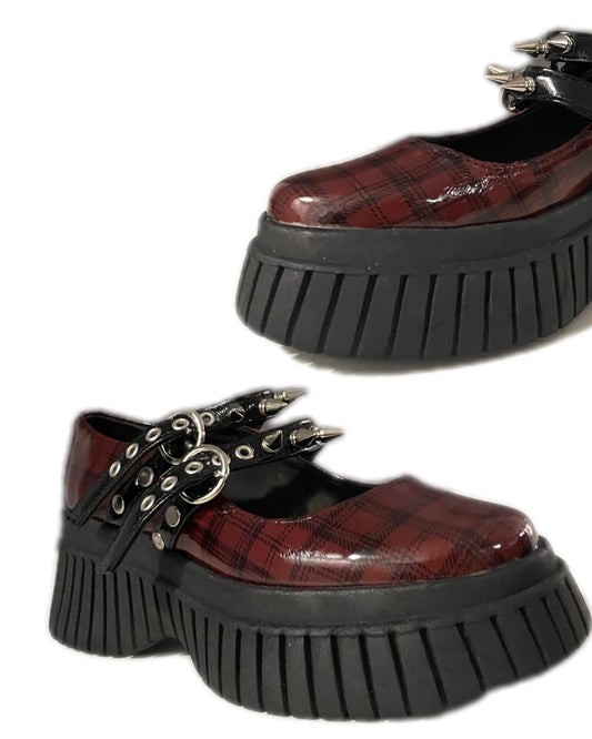 Zapatillas escocesas edición limitada color burdeo
