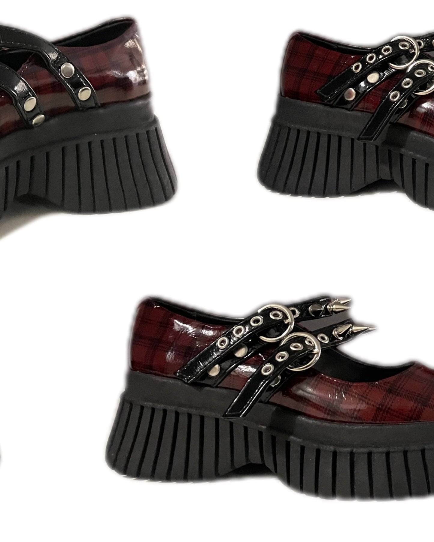 Zapatillas escocesas edición limitada color burdeo